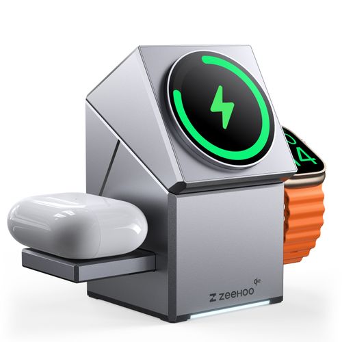 Magnetic 3-in-1 Wireless Charger! Charge Phone, Watch & Earbuds Simultaneously