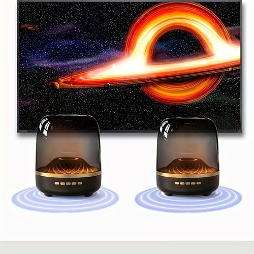 One high‑power speaker fills your home with rich audio, instantly turning your room into a stunning private home theater. Adjust treble and bass freely, diamond lights pulse with rhythms, delivering immersive 360° surround deep bass sound.