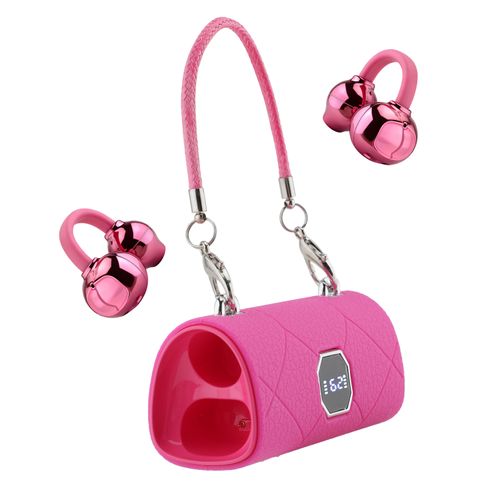 Sports Ear Clip Earphones Women's Style with Silicone Lanyard LED Digital Display for 5.3 30mAh Earbuds