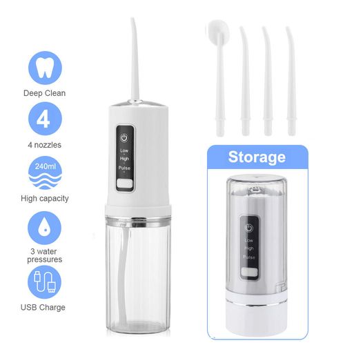 Hot Selling Dental Floss Irrigator Water Flosser for Teeth and Braces Cordless Jet Pick 230ml Ipx7