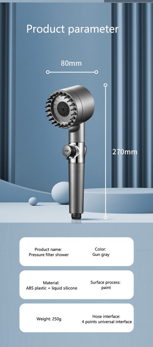 High-Pressure Handheld Shower Head Set for Home Use