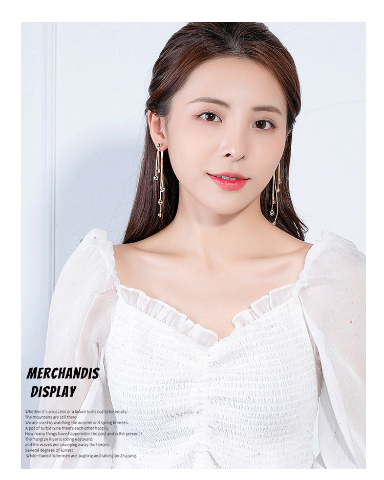 Long Tassel Purple Earrings, Simple Style Purple Drop Earrings