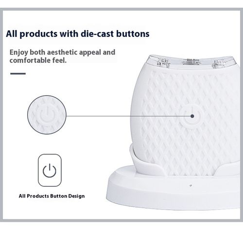 360° Full-Coverage Cleaning, Fully Automatic, IPX7 Waterproof & Rechargeable U-Shaped Silicone Toothbrush