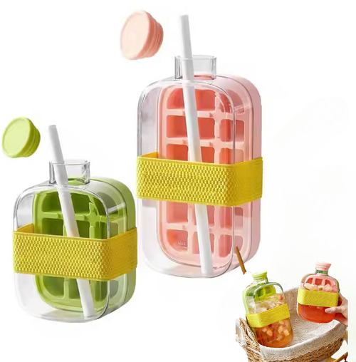 2-in-1 Press-Type Water-Filling Ice Tray Kettle, New Ice Maker Ice Cube Mold Tray