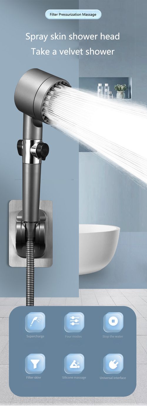 High-Pressure Handheld Shower Head Set for Home Use