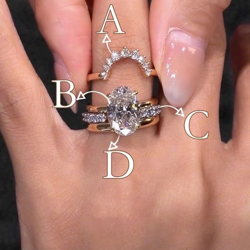 Stackable Western-Style Sparkling Diamond Open Eternity Index Finger Ring