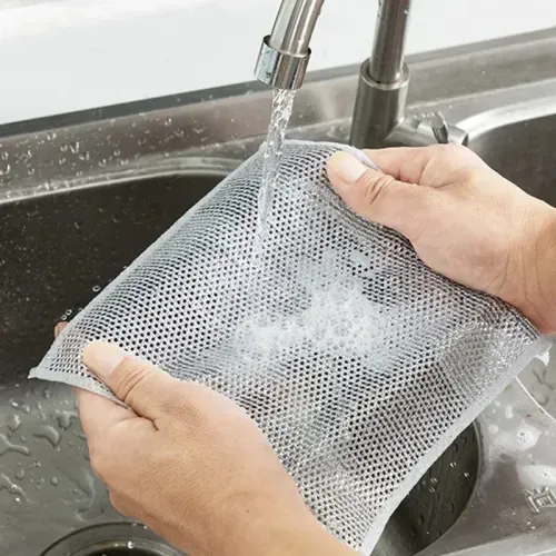 Buy 1 get 20 pieces in total. Double Layer Silver Wire Dish Cloth - Multi-purpose cleaning cloth for degreasing and decontamination of kitchen stoves and stainless steel.