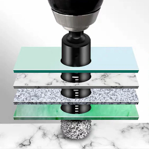 Tile dry drilling