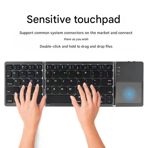 Foldable Bluetooth keyboard with touchpad