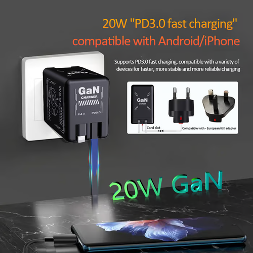 Dual PD+USB smart charger