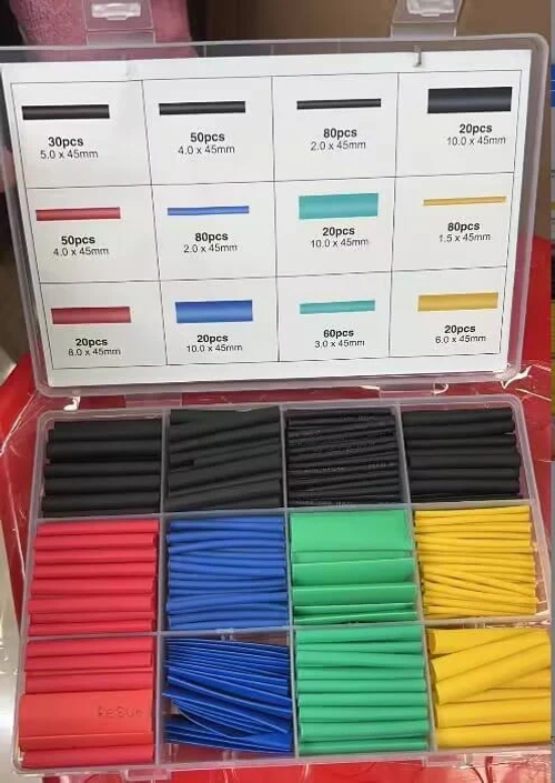 🔥 Heat Shrink Tubing Kit – 530 PCS with Case,  Waterproof Sealing 🛠️📦