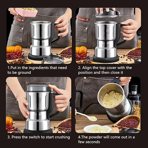 1pc Grain Mill, Small Household Grinder, High-Power Crusher, Wall-Breaking Machine, Suitable for Kitchen Use, Essential for Home Cooking, Christmas Gift Giving, Best for Christmas