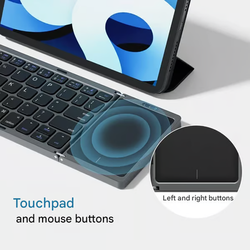 Foldable Bluetooth keyboard with touchpad