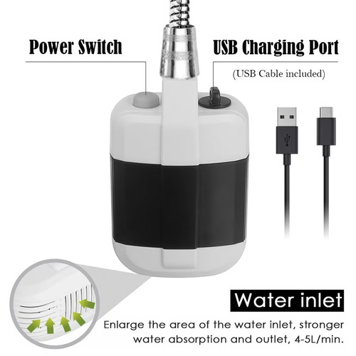 💦Portable Shower for Camping with Water Pump🚀free shipping