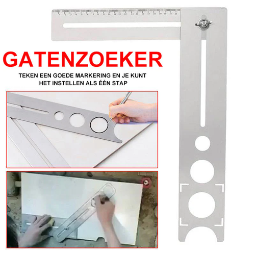 Liniaal voor het meten van tegelhoeken
