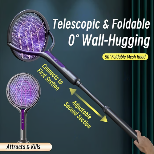 🦟Retractable Electric Mosquito Swatter - 🔥Essential for Summer