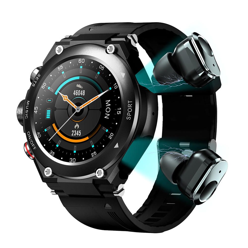 Smartwatch T92, smartwatch sem fio tws, fones de ouvido, vestível