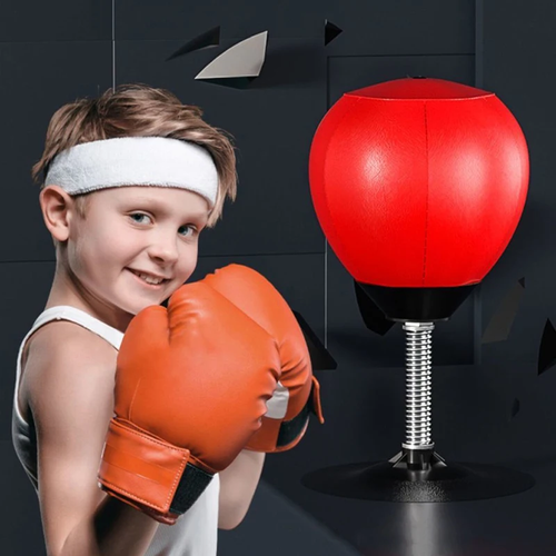 Desktop Punching Bag Stress Release Table Boxing Punch Ball with Suction Cup Sports Equipment or Boxing Gloves for Kids