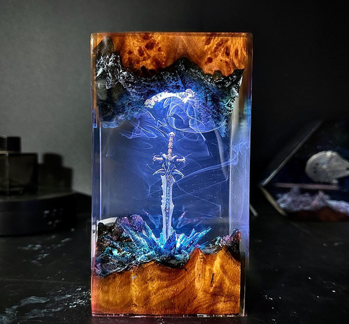 magic sword magic series Gaming Resin Lamp Series – Handcrafted for Game Room Atmosphere