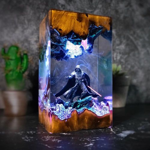 Diorama Darth Vader Star Wars resin art lamp
