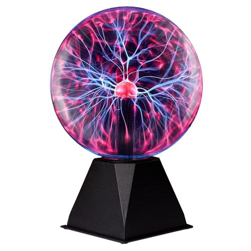 Plasma Ball Lamp - Touch and Sound Sensitive Electric Globe with Lightning Effects - Plug-in Energy Ball for Parties, Room Decor, and STEM Learning - Static Electricity Sphere for Kids
