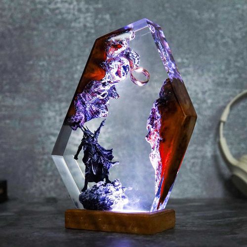dark Lord of the Rings Series Resin Lamp – Handcrafted Fantasy Lighting for Fans