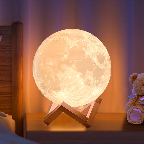 A Single Smart Remote-Controlled Moon Lamp with 128 Colors, a Small Light, Perfect As a Birthday Gift, Bedside Lamp, LED Light, USB Lamp, Decorative Item, Bedroom Light, Room Decoration Light,