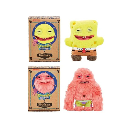 Original Fuggler Patrick Star‌ Plush Toys 22cm Ugly Monster Spongebob Squarepants Cute Tooth Monster Fill Plush Dolls Toys Gifts