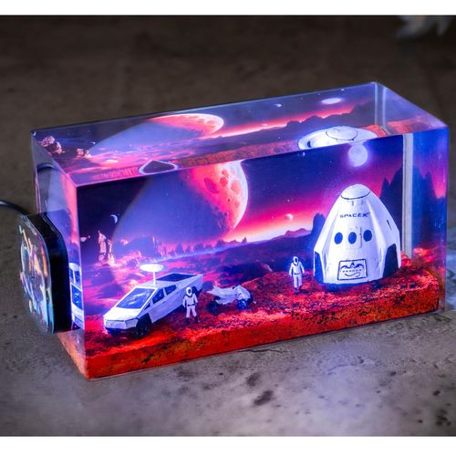 Dragon Space Capsule SpaceX Cybertruck