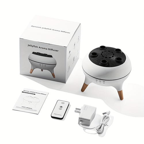Dynamic Jellyfish Fragrance Colorful Dynamic Jellyfish Multi-spray Fragrance Machine - Desktop Accessories Humidifier Home Fog Volume Atmosphere with Remote Control