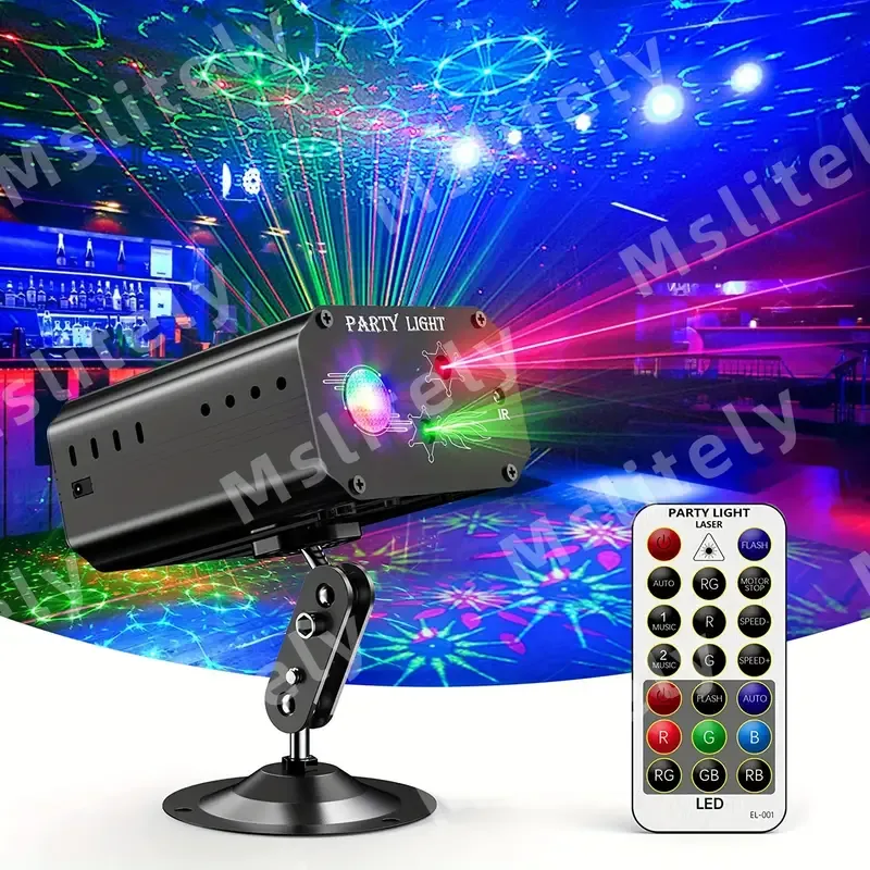 Remote control LED pattern laser light. 60 patterns with remote control for parties, bars, birthdays, weddings, festivals and live performances