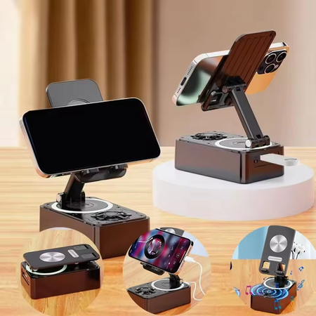 TripleThreat 3-in-1 Power Station​​ 📱 Charge+Stand+Sound · 🎧 HD Audio