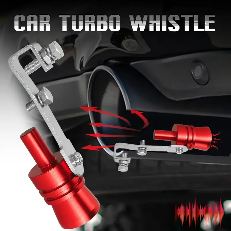 Car modification turbo whistle - easy to install, can change the exhaust sound of motorcycle exhaust pipe, random color (please note to specify color)