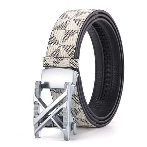 Fashion New Printed Letter Belt Men's Retro Environmental protection Automatic Buckle Belt