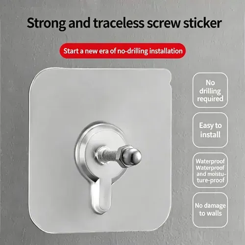 🔥🔥Self Adhesive Nails Wall Mount Non-Trace Screw Hook Stickers(10pcs)