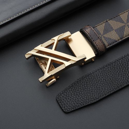 Fashion New Printed Letter Belt Men's Retro Environmental protection Automatic Buckle Belt
