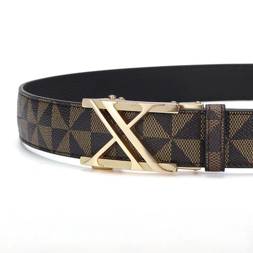 Fashion New Printed Letter Belt Men's Retro Environmental protection Automatic Buckle Belt