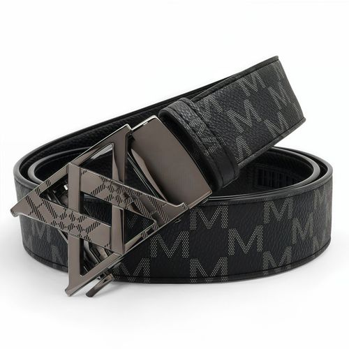 Men's retro luxurious automatic buckle high-top custom printed leather belt