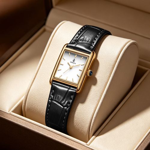 Ladies' White Dial Quartz Watch – Warm Porcelain Texture, Gold Accents, Timeless Feminine Elegance