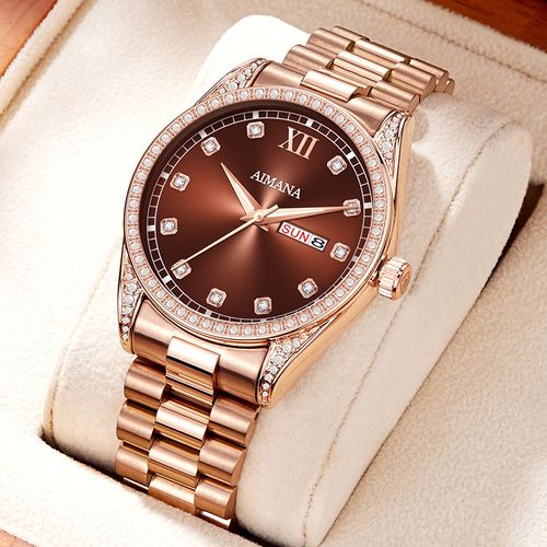 DIAMONDS BLAZE Men's Quartz Watch – Fashionable & Luxurious with Diamond Accents