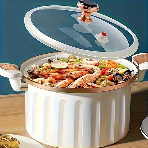 Panela de Sopa com Micropressão de Grande Capacidade 10L – Nova Panela Antiaderente Universal Multifuncional com Alças Duplas para Cozinha,Pagamento na entrega
