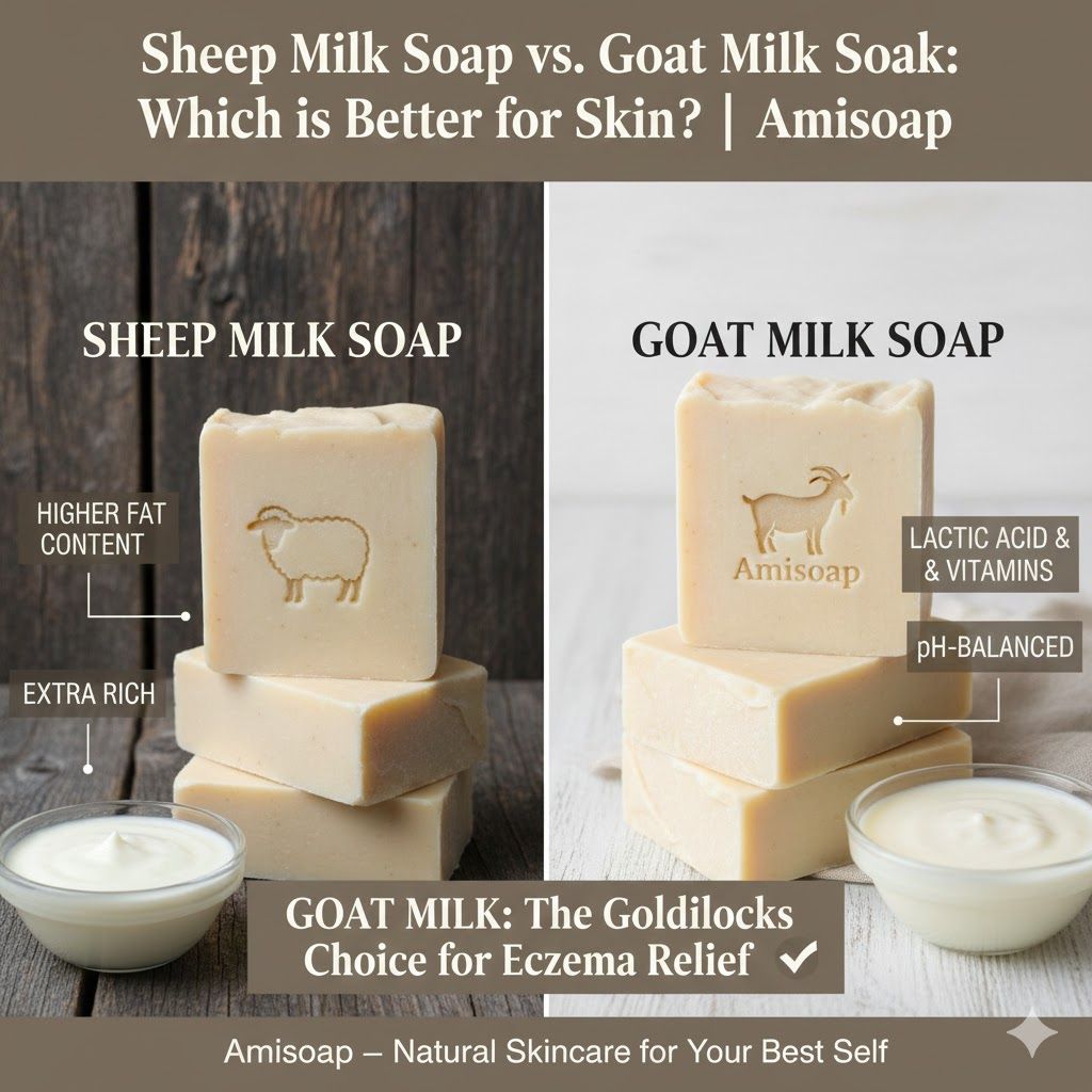 Sheep Milk Soap vs. Goat Milk Soap: The Ultimate Skincare Showdown