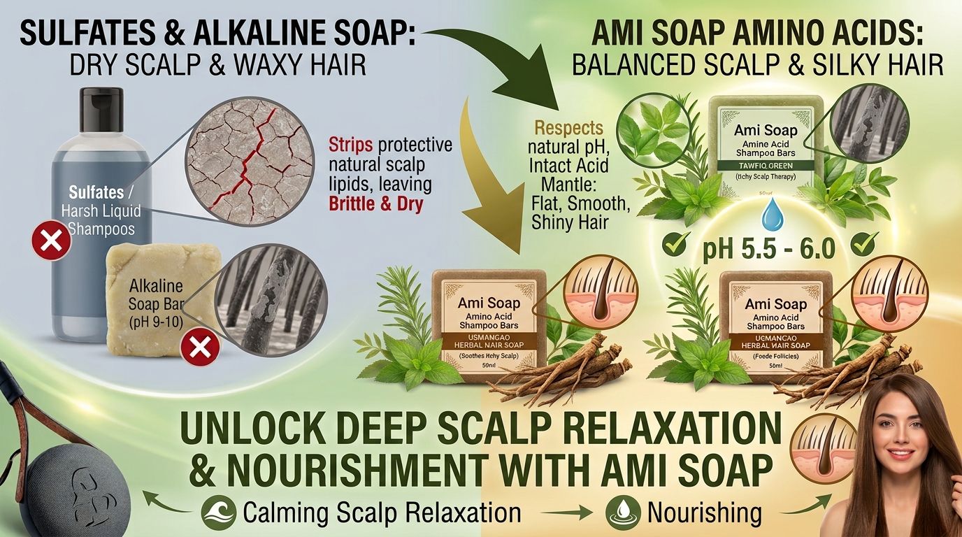 Why Amino Acid Shampoo Bars Prevent Scalp Dryness | Ami Soap