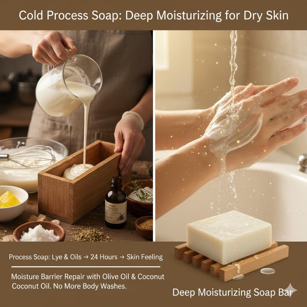🧼 The Secret to Deep Moisturization: How Cold Process Soap Restores Your Moisture Barrier