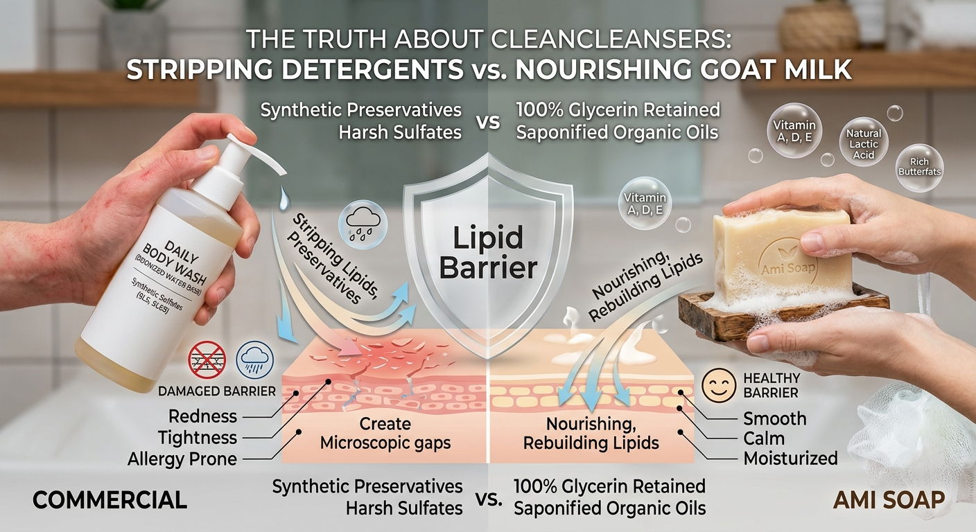 Rebuild Your Skin Barrier: Why Cold-Process Goat Milk Soap Is Your Best Defense