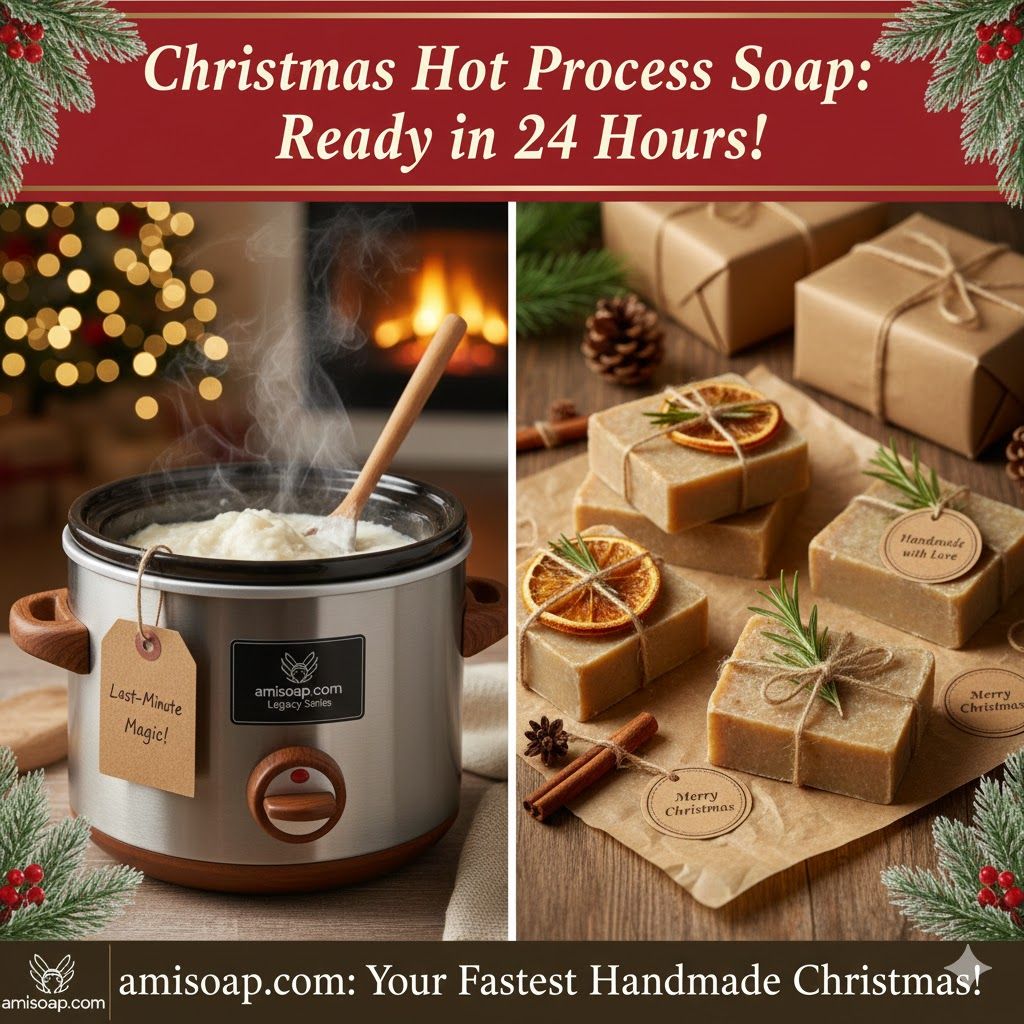 Too Late for Cold Process? Make Christmas Soap Gifts in 24 Hours (