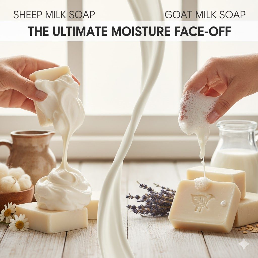 The Ultimate Face-Off: Sheep Milk vs. Goat Milk Soap for Deep Winter Moisture.