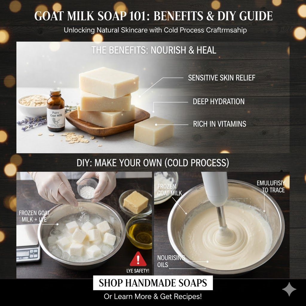 🐐 Goat Milk Soap : The Ultimate Guide to the Benefits of Goat Milk Soap and How to Make Goat Milk Soap at Home