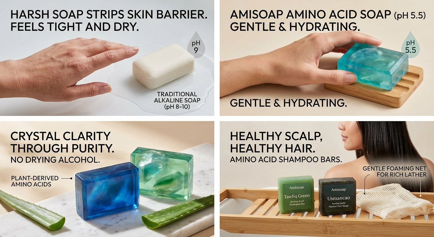 Amino Acid Soap vs. Traditional Soap: The pH-Balanced Secret to Repairing Your Skin Barrier