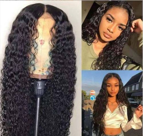 (2 in a group) Women's Short Black Kinky Curly Bob Wig - Synthetic Afro Hair Wig with Adjustable Cap